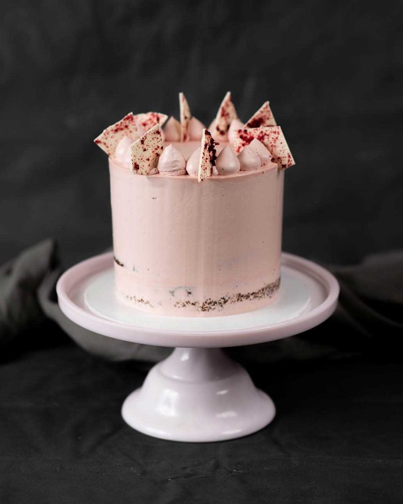 White Chocolate Raspberry & Coconut Mudcake