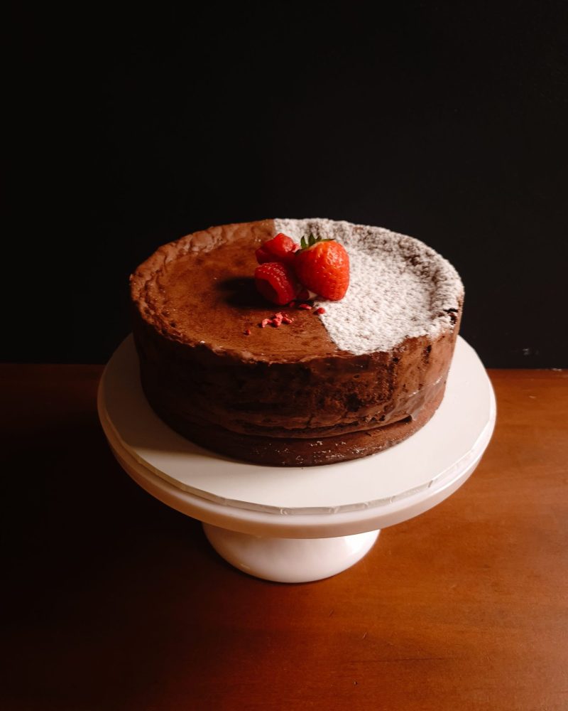 Twice-Baked Flourless Chocolate Cake