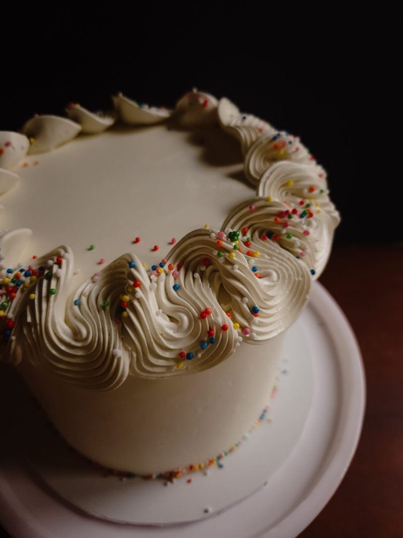 Swirly Buttercream Birthday Cake